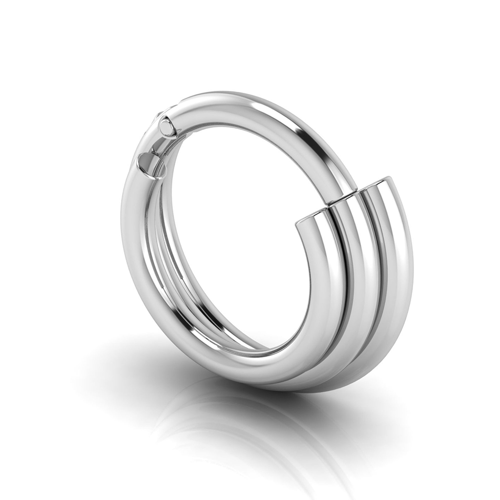 Pīrsingu gredzens ar trīskāršu dizainu un eņģīti